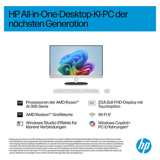 AIO HP 24-ct2450ng 23,8" FHD Ryzen AI 5 340 16GB/1TB SSD Win11 BX8Y9EA#ABD weiß