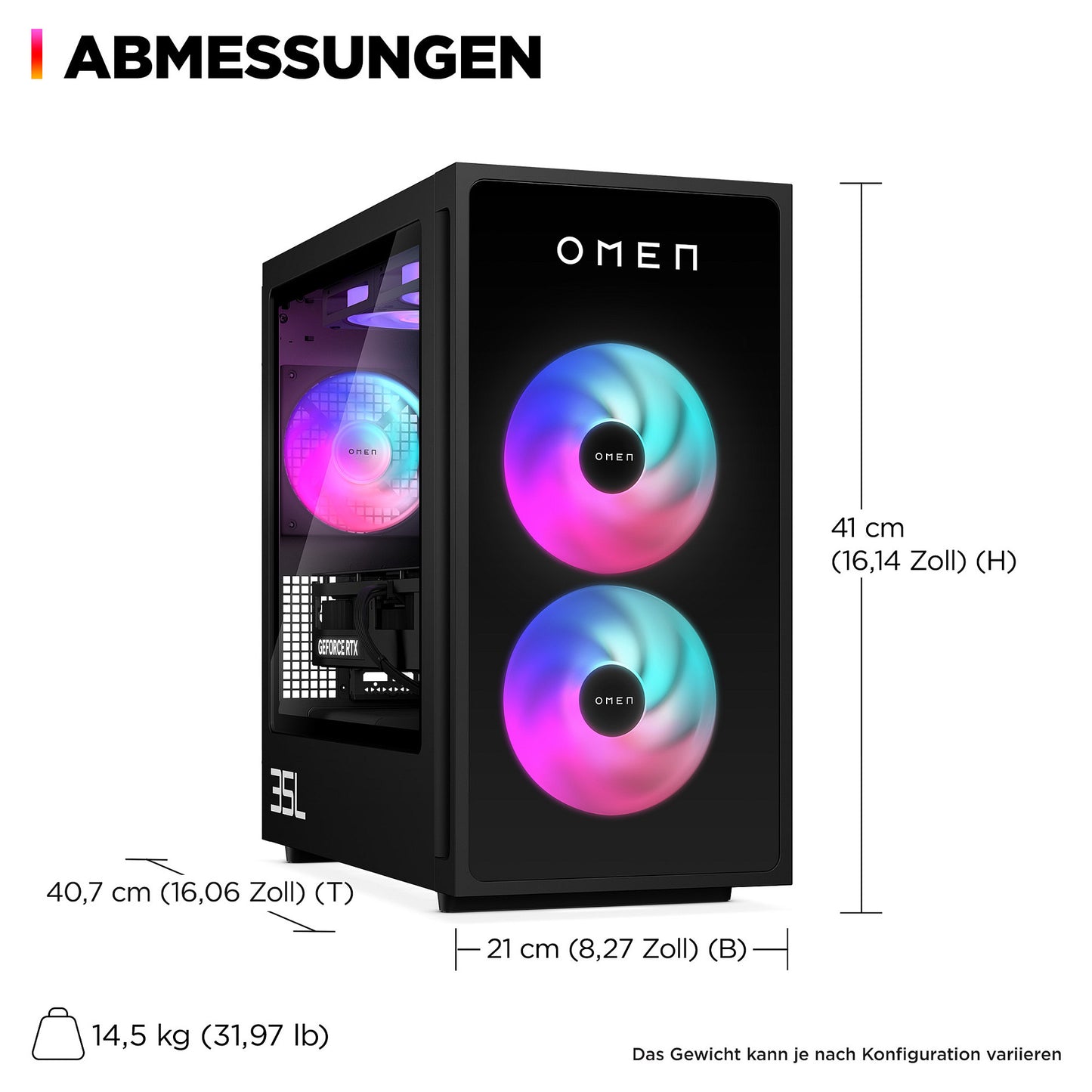 HP OMEN GT16-0066ng 35L Gaming Desktop Core Ultra 7 265K 32GB/1TB SSD RTX 5070Ti Win11