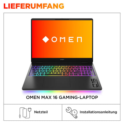 HP OMEN MAX Gaming Laptop 16-ak0097ng 16" 2.5K IPS AMD Ryzen™ AI 9 HX 375 32GB/1TB RTX 5080 W11Home