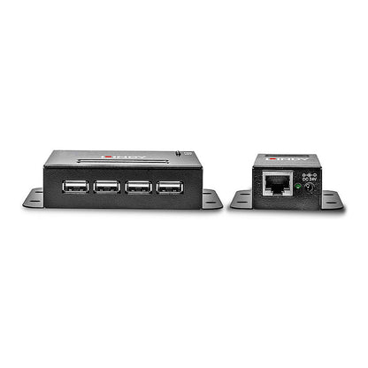 LINDY Extender USB 2.0 Cat5 Power over RJ45 4 Port 50m
