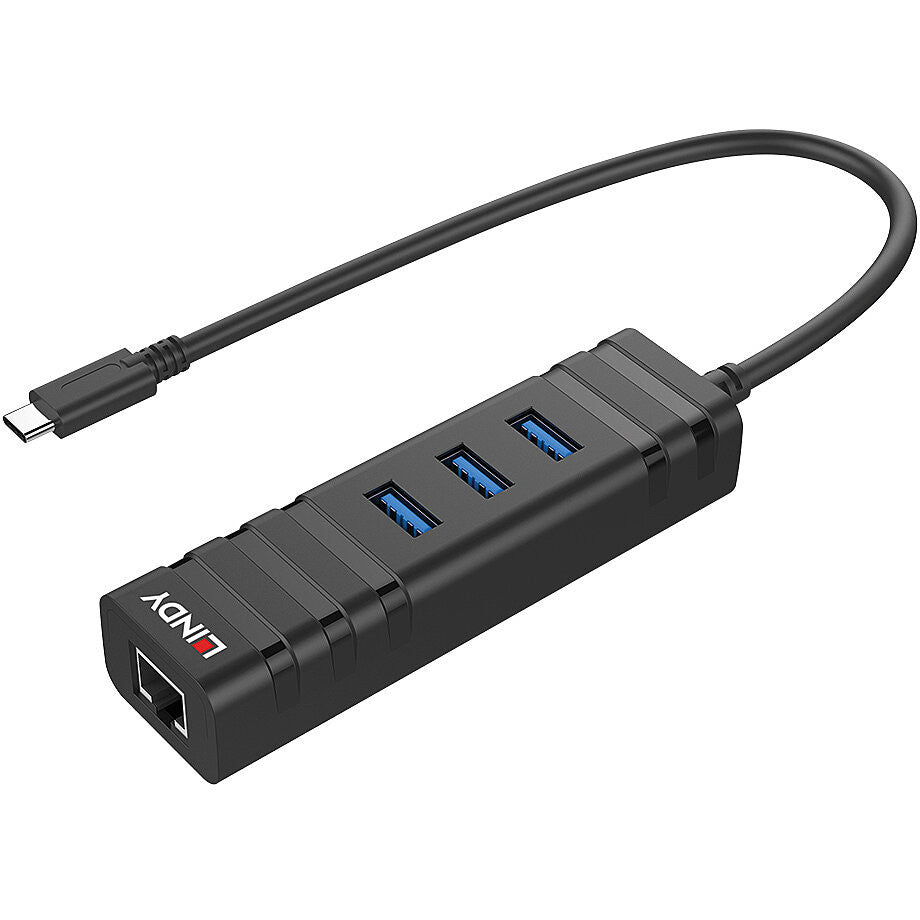 LINDY USB 3.1 Hub & Gigabit Ethernet Adapter USB Typ C