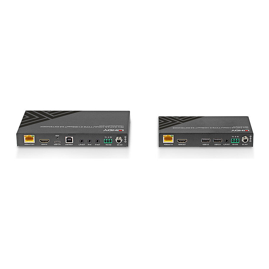 LINDY 70m Cat.6A TypeC & HDMI HDBaseT 3.0 KVM Extender