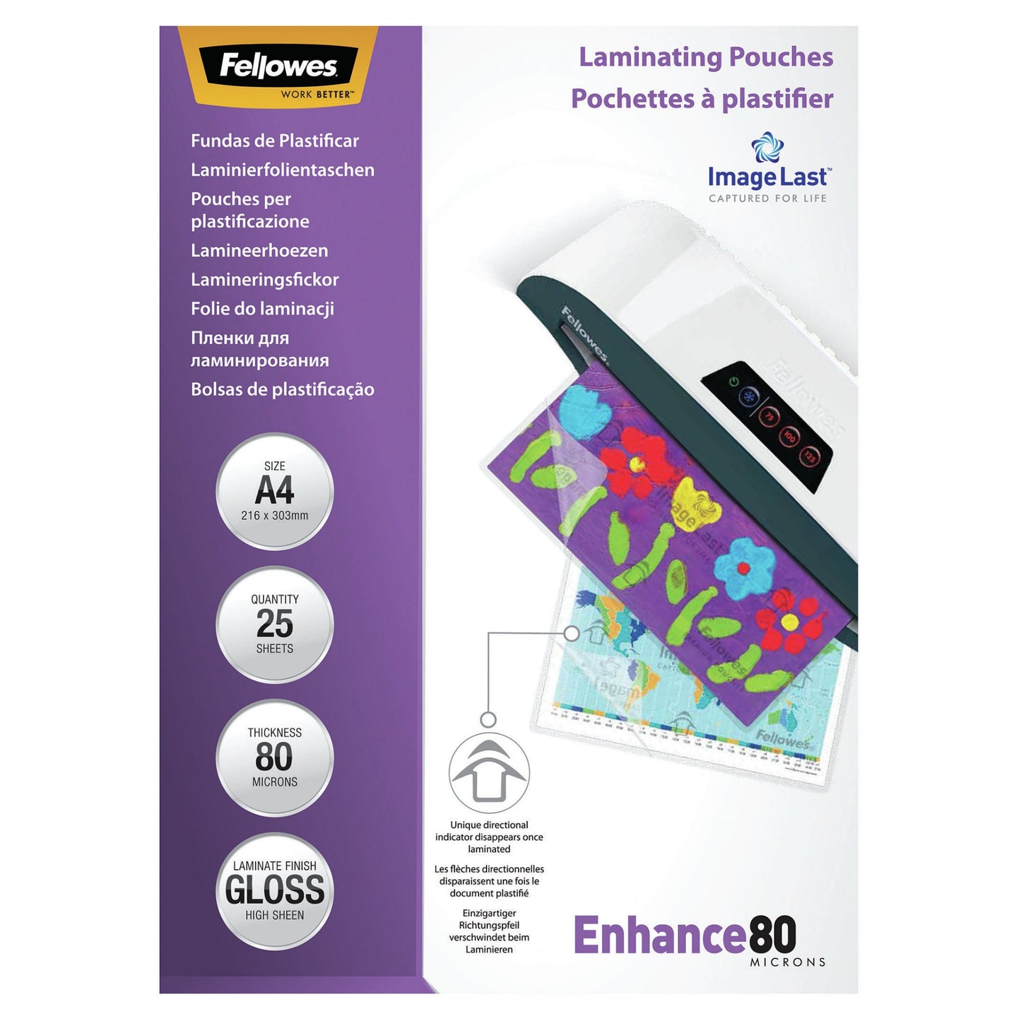 Fellowes Laminierfolie ImageLast A4 80Mikron glänzend 25P