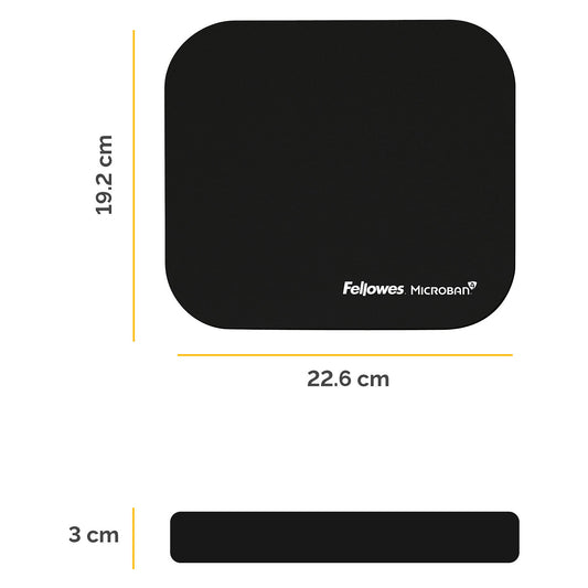 Fellowes Mauspad Microban 19,20x22,60cm schwarz