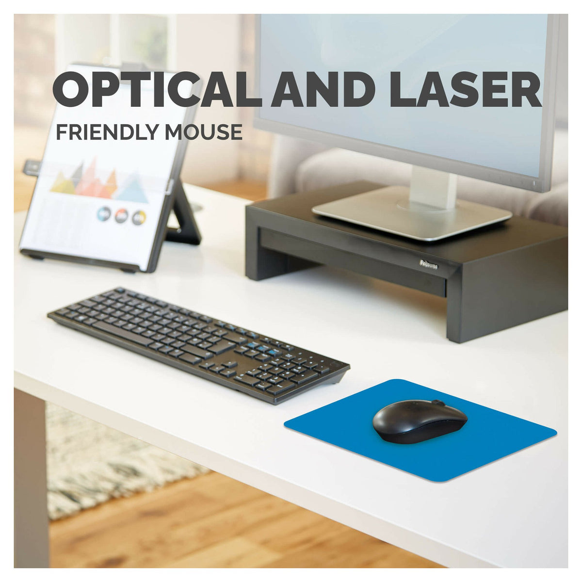 Fellowes Mauspad Standard 22,40x18,60cm blau