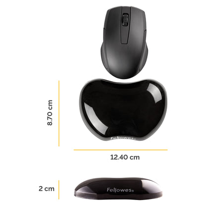 Fellowes Maus-Handgelenkauflage Crystal schwarz