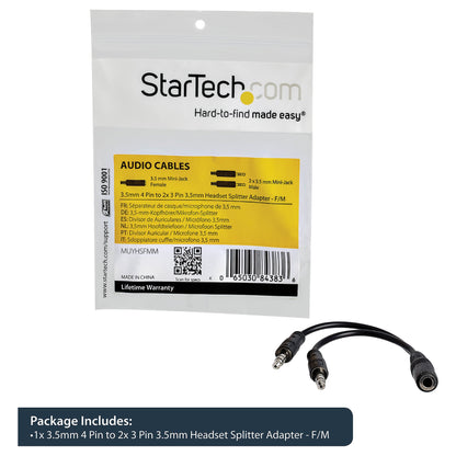 3.5MM 3 PIN HEADSET SPLITTER