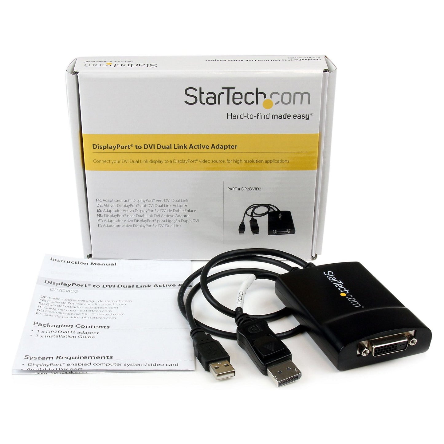 DP TO DVI DL ACTIVE ADAPTER