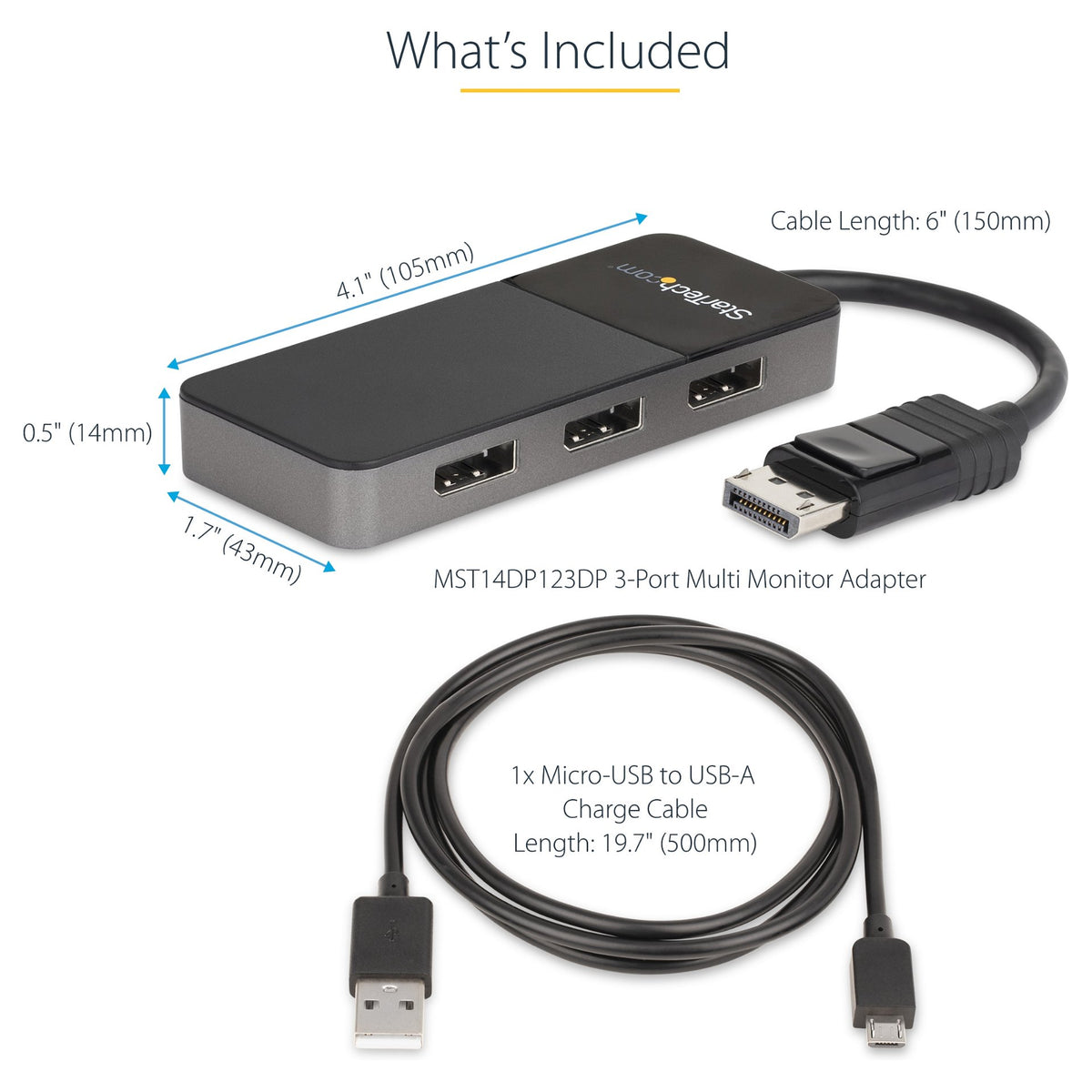 3 PORT DISPLAYPORT 1.4 MST HUB