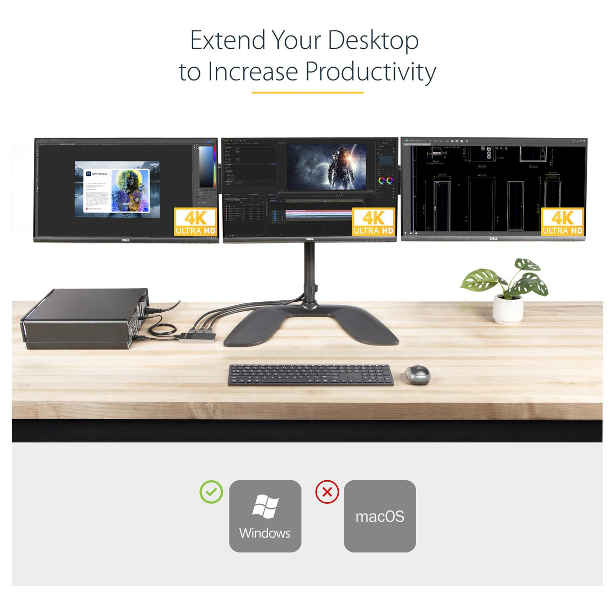 3 PORT DISPLAYPORT 1.4 MST HUB