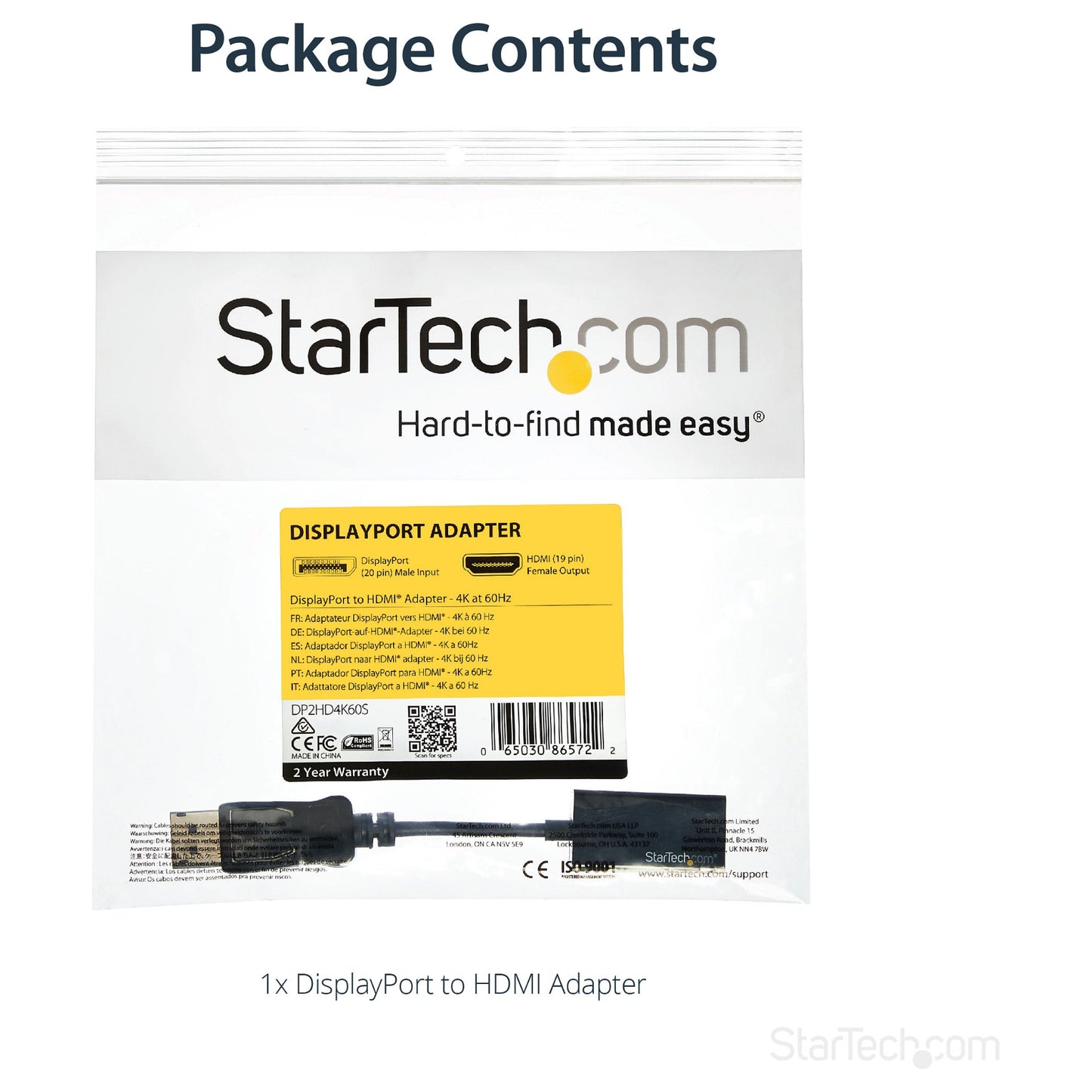DISPLAYPORT TO HDMI - 4K 60HZ