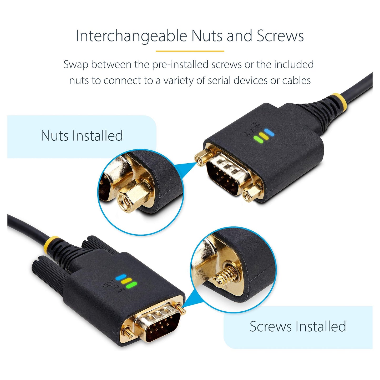 3FT/1M USB TO SERIAL CABLE