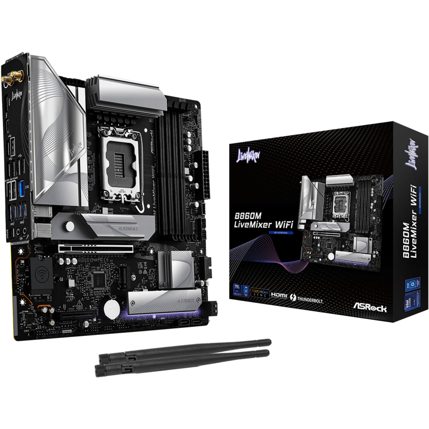 ASRock B860M LiveMixer WiFi 1851 mATX HDMI/USB-C DDR5
