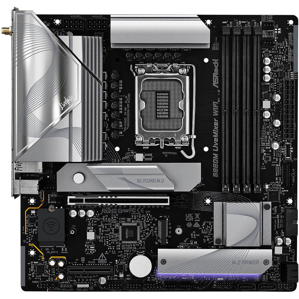 ASRock B860M LiveMixer WiFi 1851 mATX HDMI/USB-C DDR5