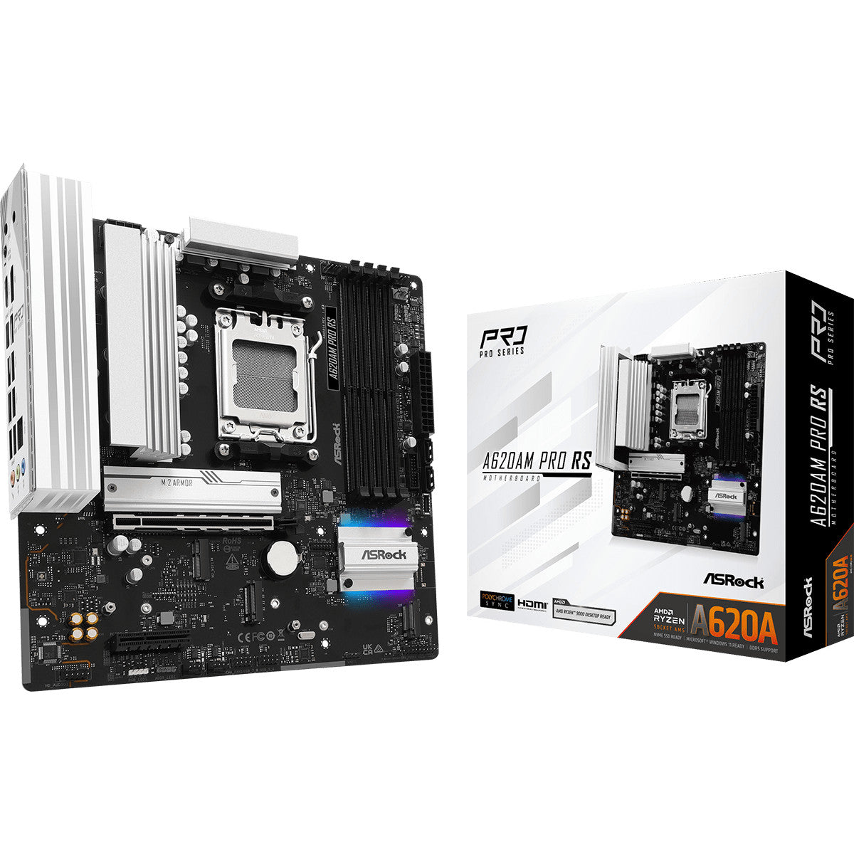 ASRock A620AM Pro RS AM5 mATX HDMI/DP DDR5