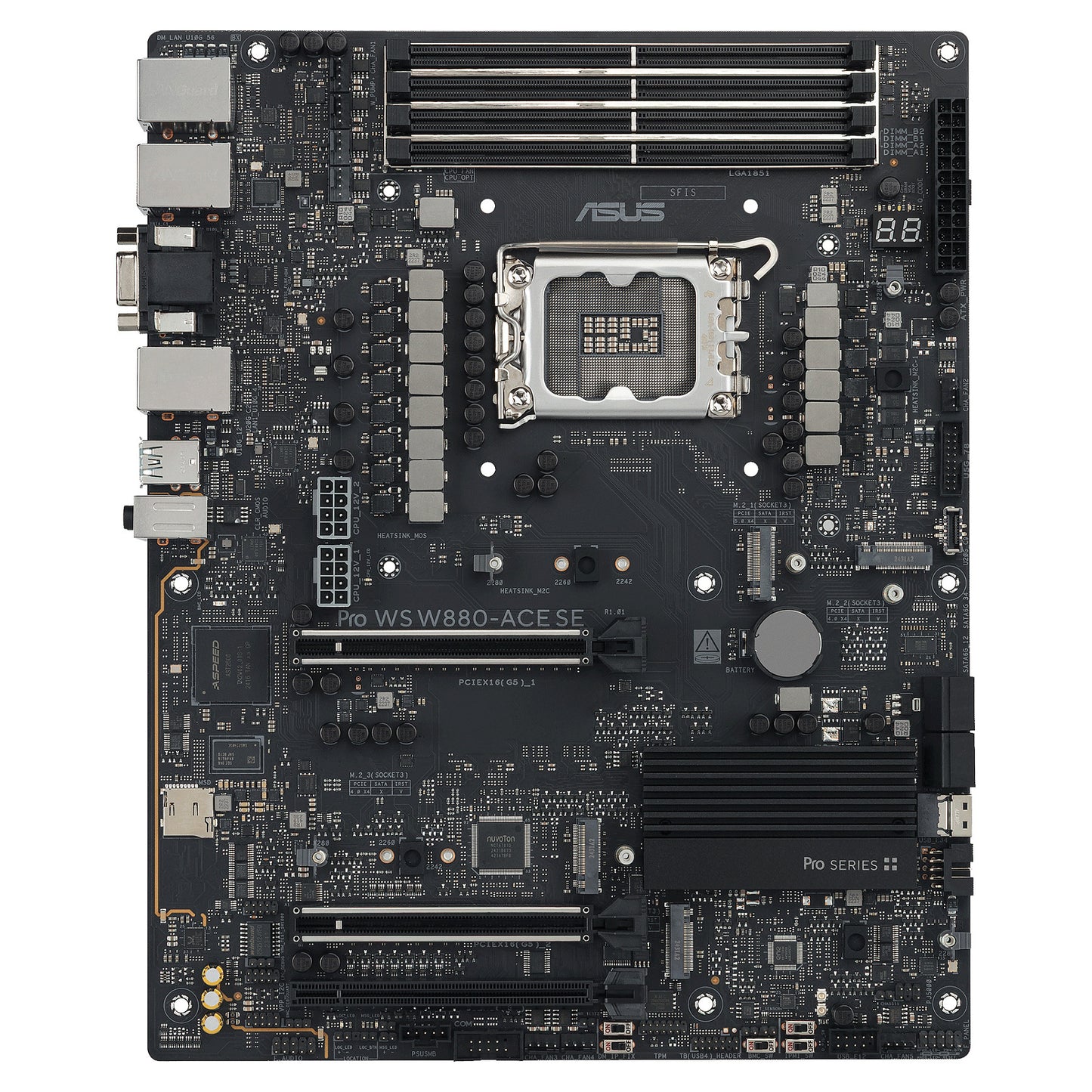 ASUS Pro WS W880-ACE SE - Motherboard - ATX - LGA1700-Sockel - W880 Chipsatz - USB4. USB 3.2 Gen 2x2. USB 3.2 Gen 2. USB 3.2 Gen 1