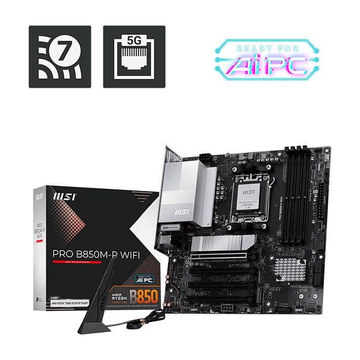 MSI Pro B850M-P Wifi (B850.AM5.mATX.DDR5)