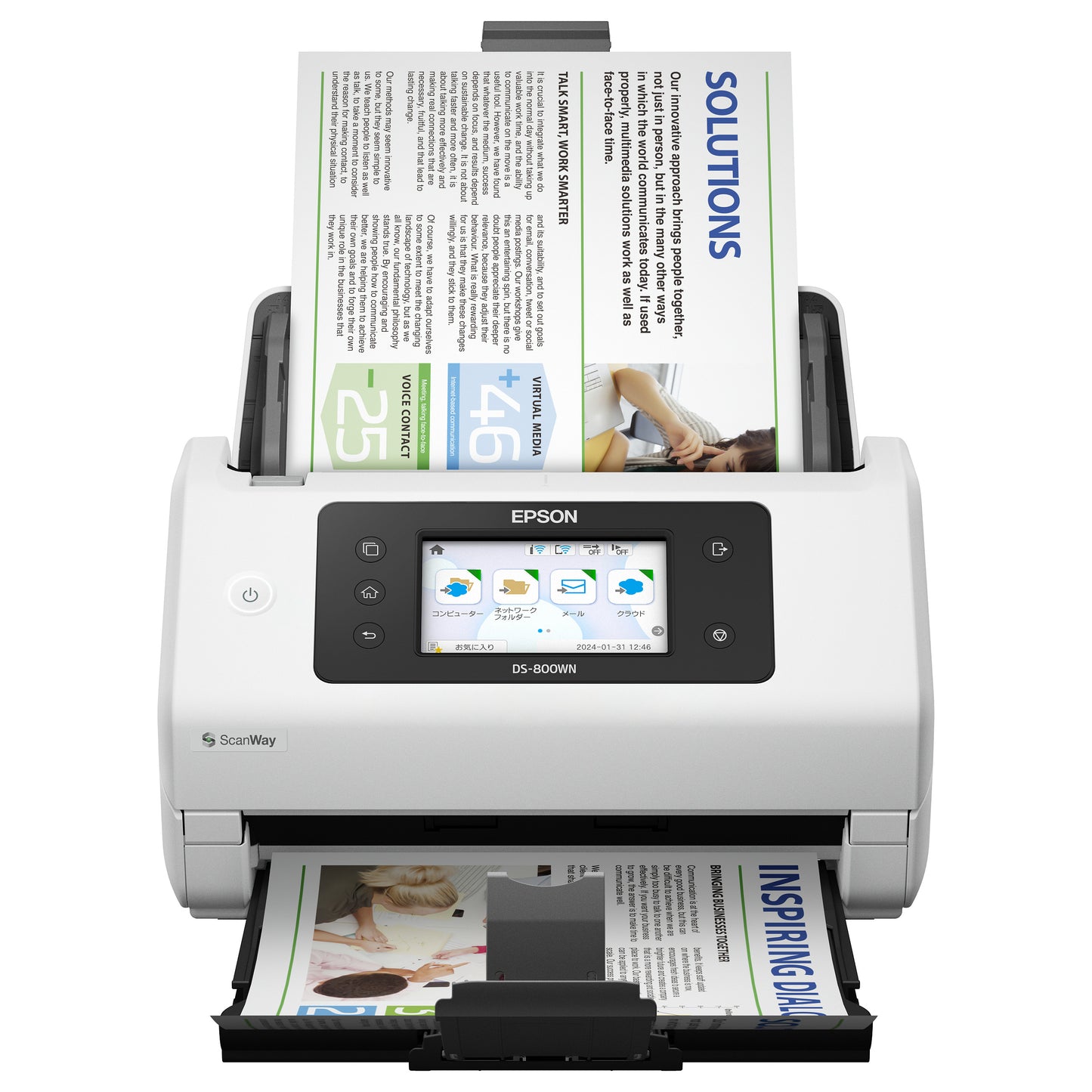 EPSON Scanner A4 network and Wifi autonome compatible with Open Platform 50ppm/100ipm feeder 100 sheets