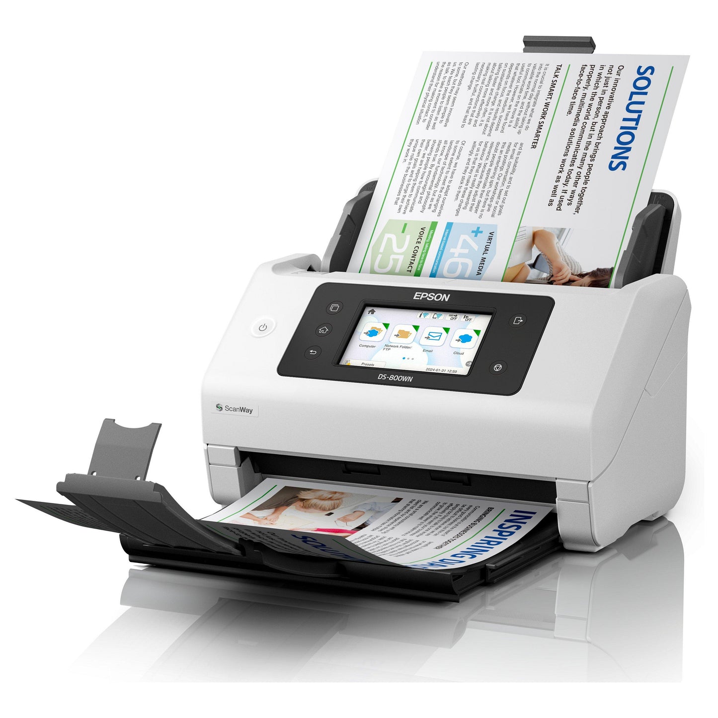 EPSON Scanner A4 network and Wifi autonome compatible with Open Platform 50ppm/100ipm feeder 100 sheets