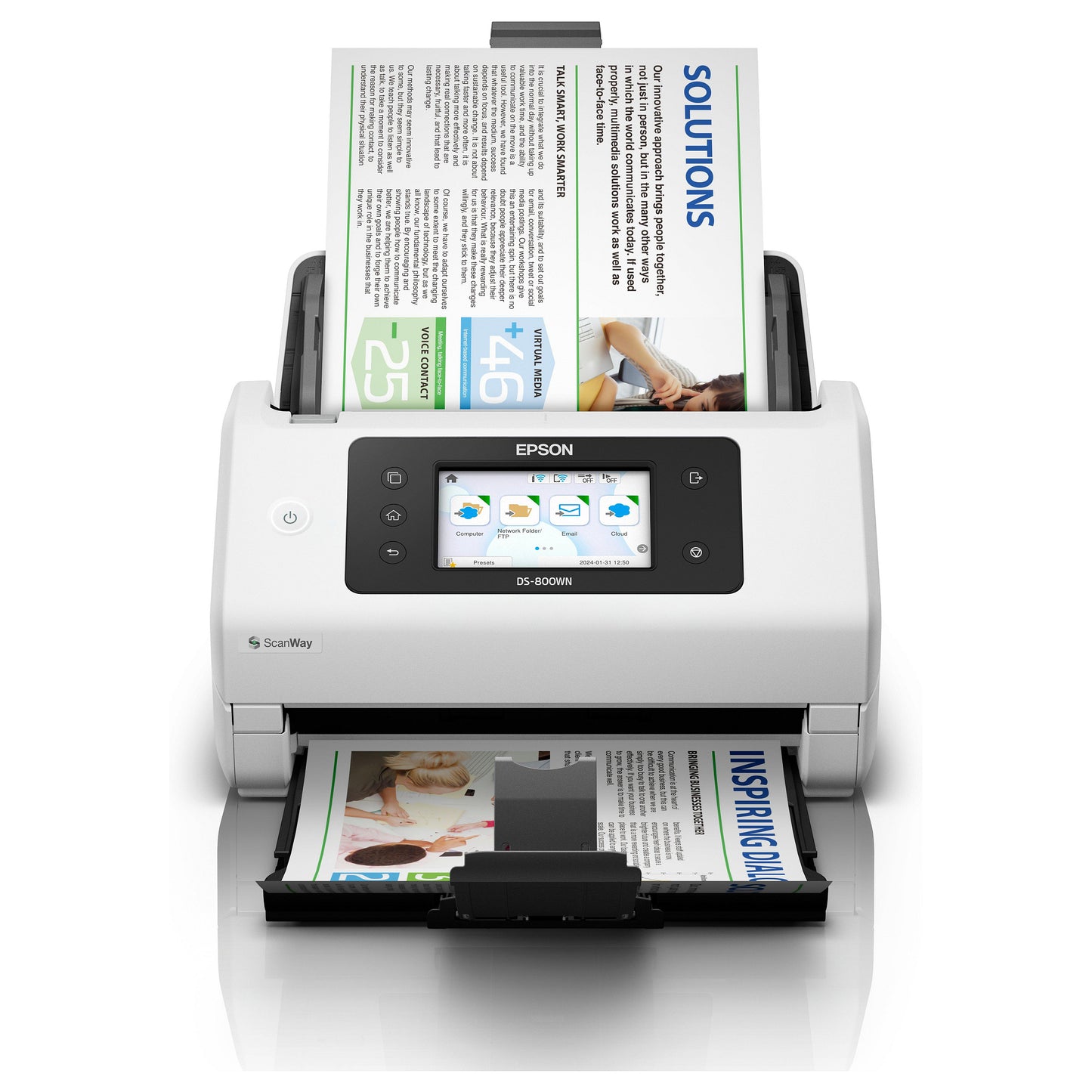 EPSON Scanner A4 network and Wifi autonome compatible with Open Platform 50ppm/100ipm feeder 100 sheets