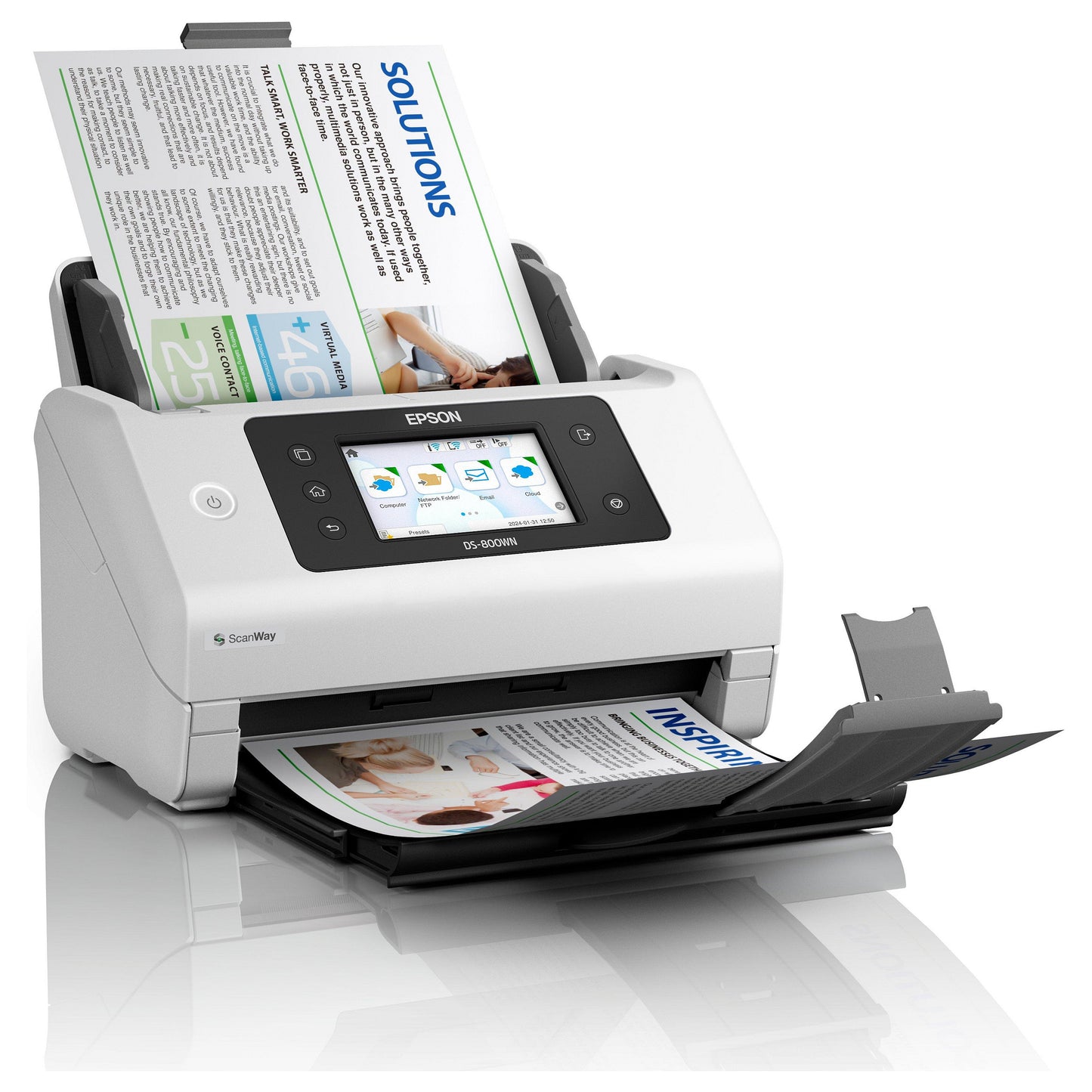 EPSON Scanner A4 network and Wifi autonome compatible with Open Platform 50ppm/100ipm feeder 100 sheets