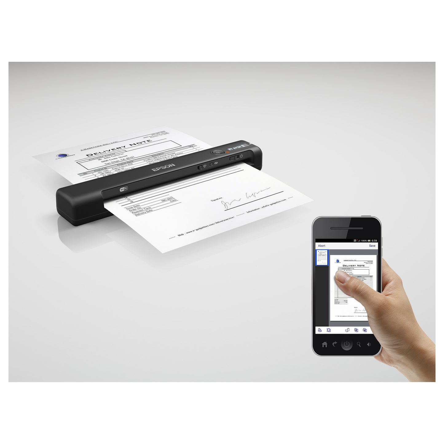 EPSON WorkForce ES-60W mobiler Scanner