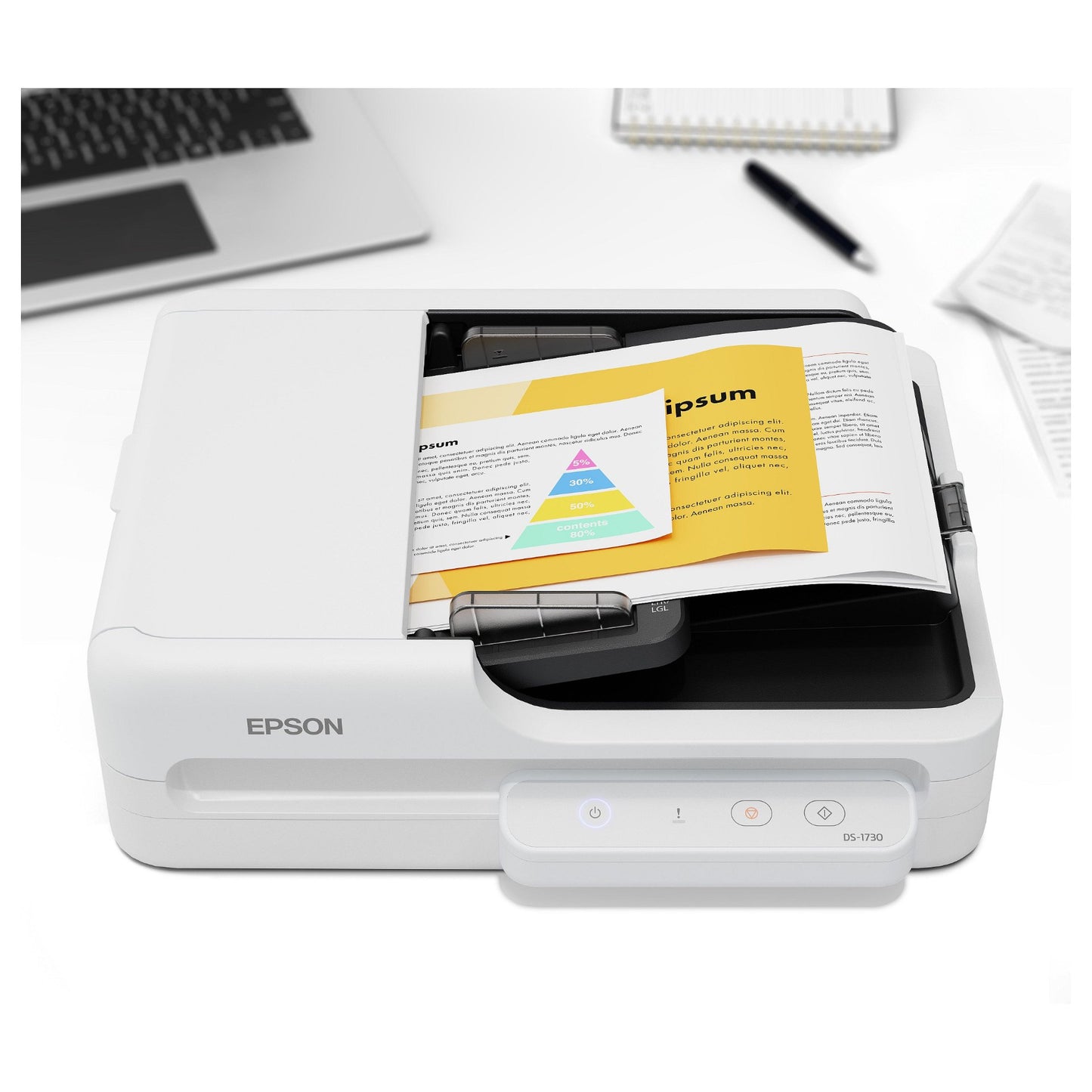 EPSON WorkForce DS-1730 DIN A4-Dokumentenscanner, ADF 60S.