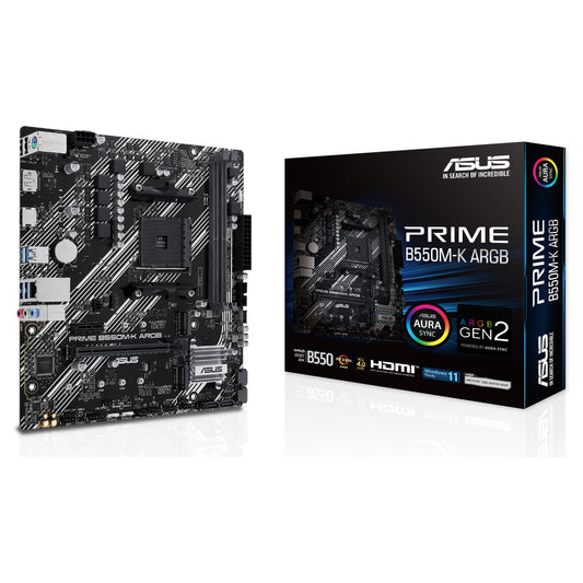 ASUS PRIME B550M-K ARGB (AMD,AM4,DDR4,mATX)