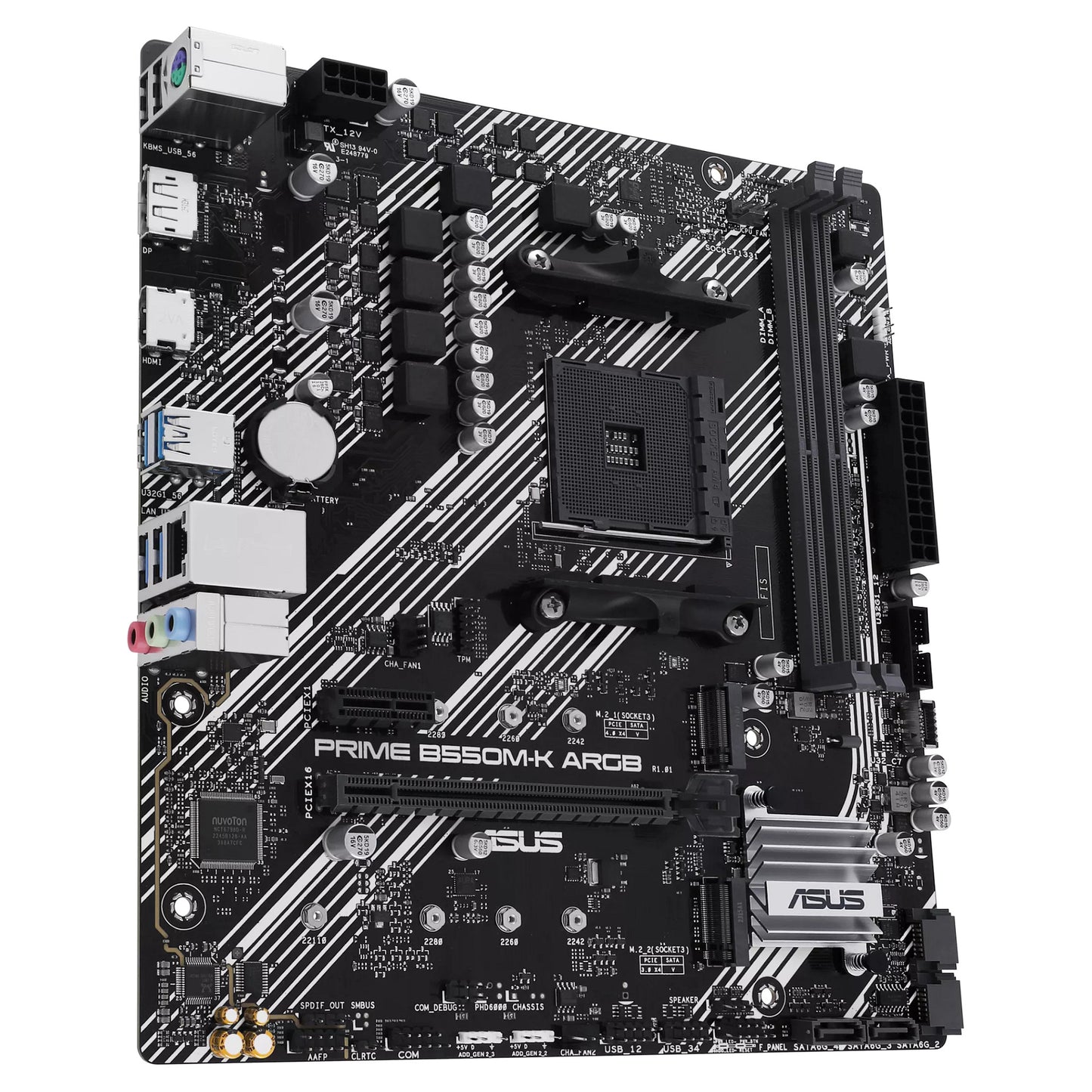 ASUS PRIME B550M-K ARGB (AMD,AM4,DDR4,mATX)
