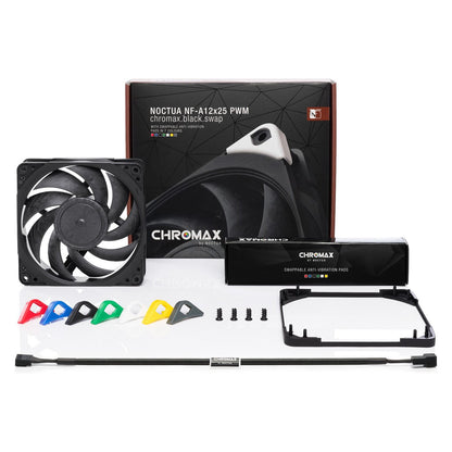 120mm NOCTUA Lüfter 120*120*25 NF-A12X25 PWM chromax black swap