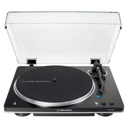 Audio Technica AT-LP70XBTBS (schwarz/silber, Integrierter Phono-Vorverstrker, Bluetooth, Vollautomat, Riemenantrieb)