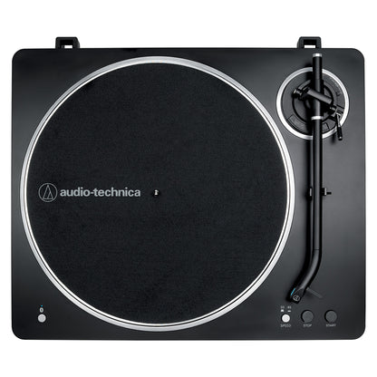 Audio Technica AT-LP70XBTBS (schwarz/silber, Integrierter Phono-Vorverstrker, Bluetooth, Vollautomat, Riemenantrieb)