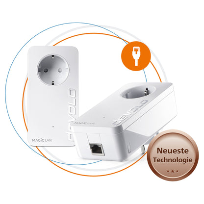 devolo Magic 1 LAN Powerline Starter Kit Powerline bis zu 1.200 Mbit/s, 1x Gigabit LAN (pro Einheit)