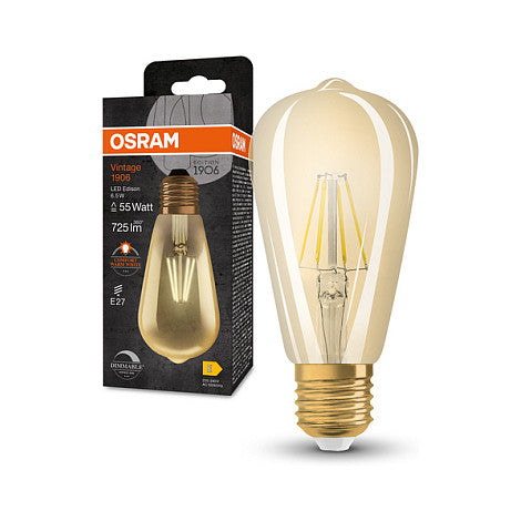 Osram 1906ISOND6.5W/824230VFILGDE27 LED Lampe 725 lm 2400K E27 dimm