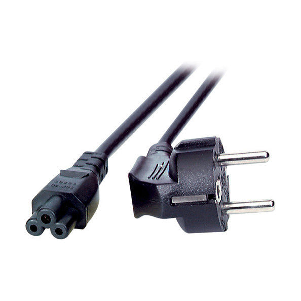 EFB Netzkabel Schutzkontakt 90°-C5 180°,sw,3.0m,3x1.00mm