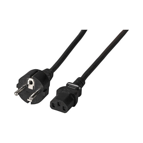 EFB Netzkabel Schutzkontakt 180°-C13 180°,sw,2,0m,3x0.75mm