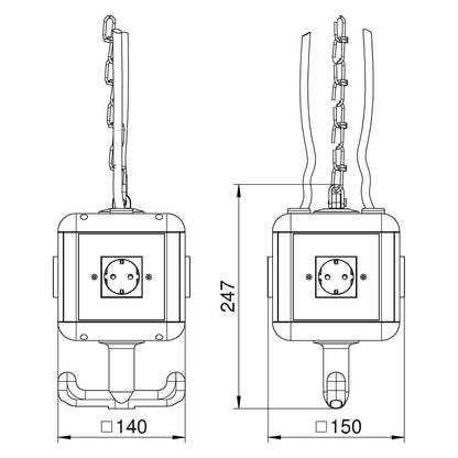 OBO VH4/N6 34904B1 Energieversorgungseinheit IP20 4xSchuko