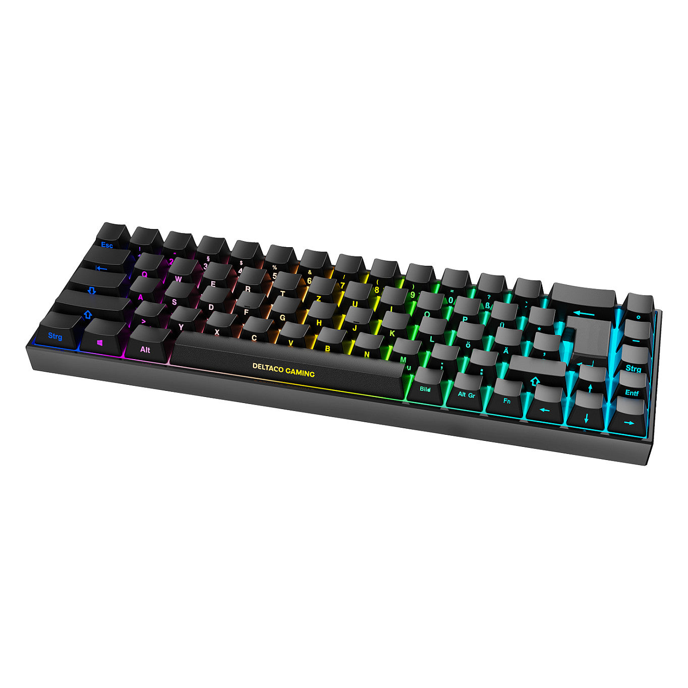 Deltaco DK440R Gaming Tastatur kabellos, Schwarz
