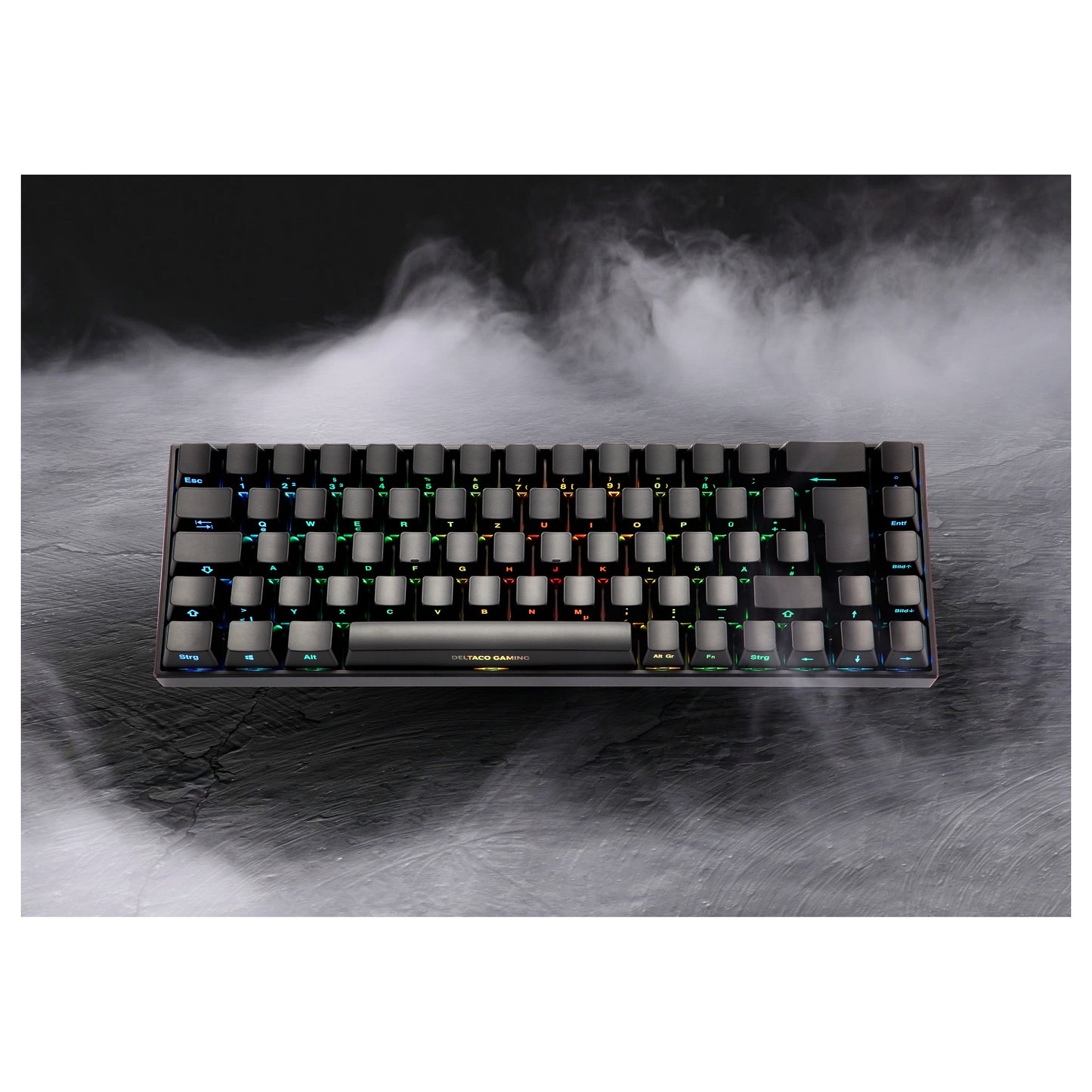 Deltaco DK440R Gaming Tastatur kabellos, Schwarz