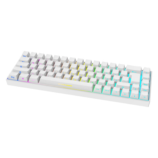Deltaco Gaming Tastatur WK95R wireless, RGB, weiß