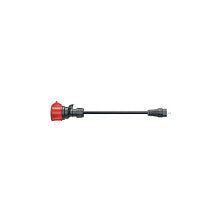 go-e Adapter fr Gemini flex 11 kW, CEE rot Drehstrom 16A > Haushaltssteckdose (schwarz, 30cm)
