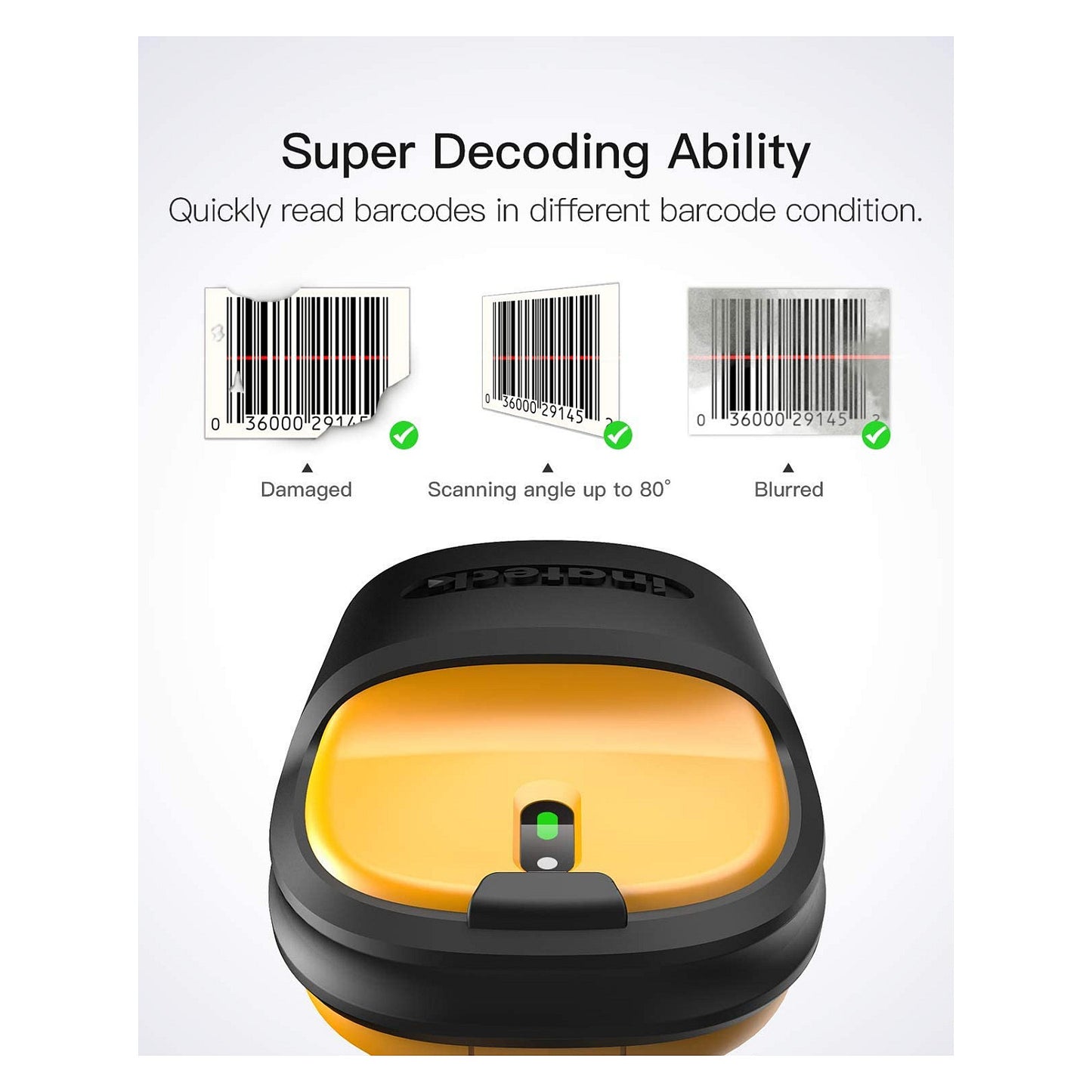 inateck Barcodescanner P6 yellow [BCST-P6_yellow]