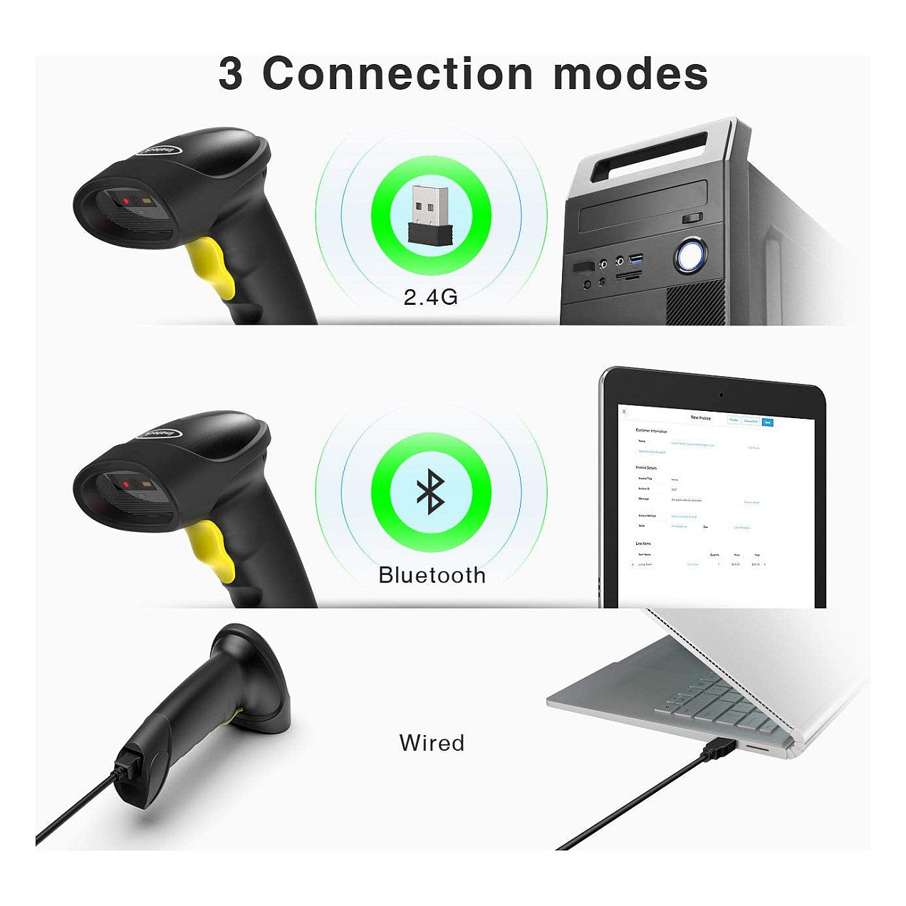 inateck Barcodescanner 50 black [BCST-50_black]