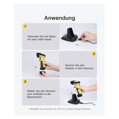 inateck Barcodescanner BS04001 black [BS04001_black]