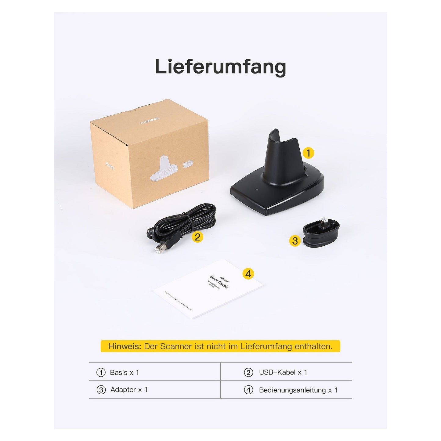 inateck Barcodescanner BS04001 black [BS04001_black]