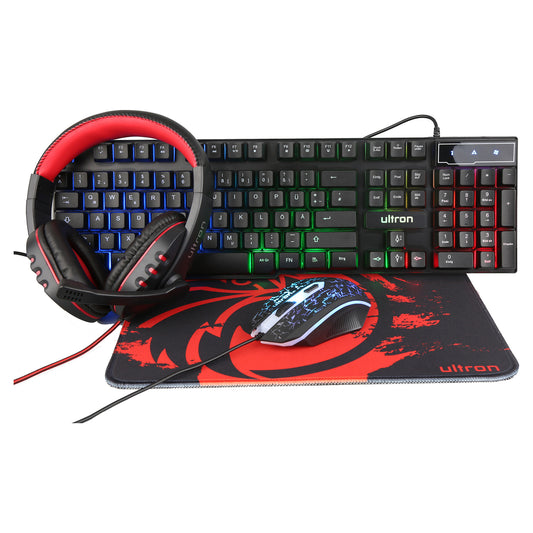 Ultron HAWK Gaming Set schwarz kabelgebunden 4in1