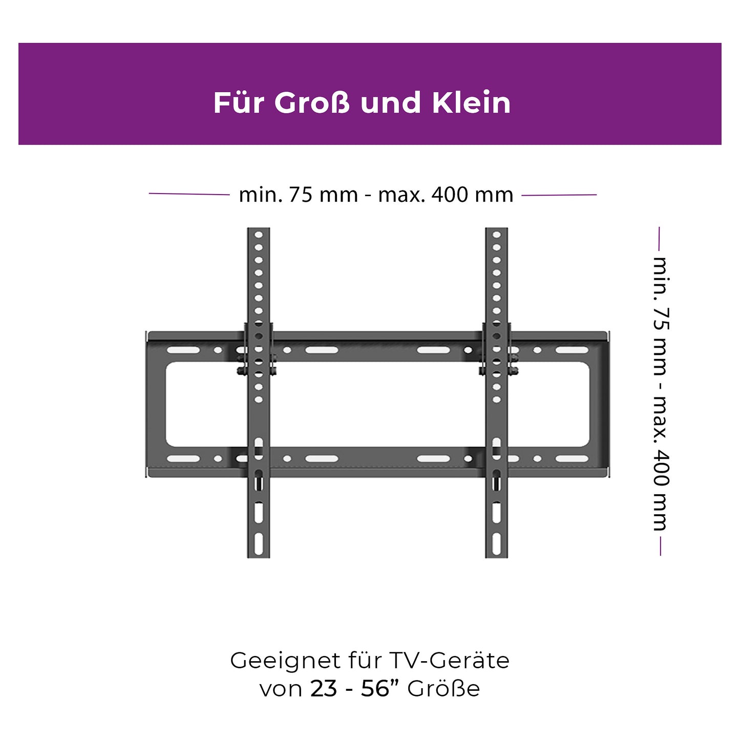 ZUB Ultron Wandhalterung Flatscreen WM100 23"-56" Neigung