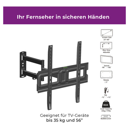 ZUB Ultron Wandhalterung Flatscreen WM200 32-60" Neigung/Winkel