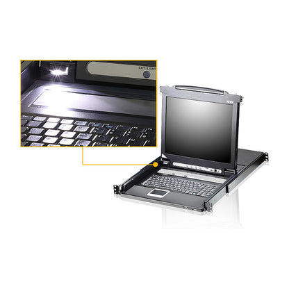 CL5708MW D 43cm wide LCD KVM Switch USB-PS/2 VGA 8 Port Tastaturlayout DE