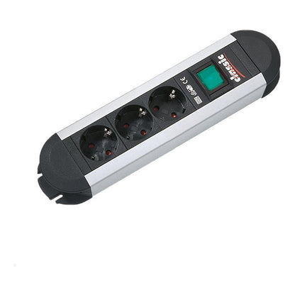 BACHMANN PRIMO Steckdosenleiste 3x Schutzkontakt Aluminium mit Schalter 1,75m